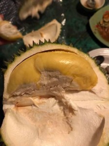 Durian - spiky on the outside, soft and creamy on the inside